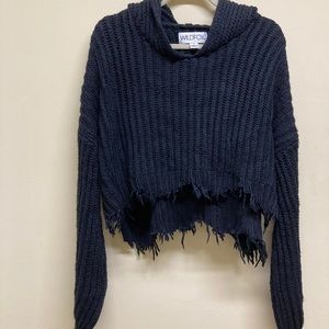 Wildfox Marley Cropped Sweater Hoodie